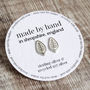 Scandi Leaf Recycled Silver Handmade Earrings, thumbnail 1 of 11