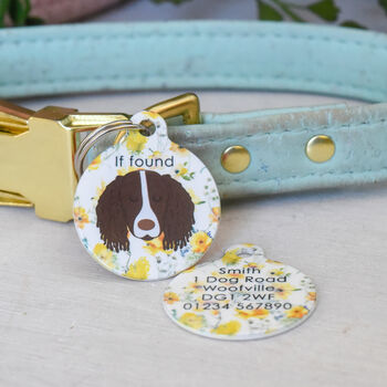 Personalised Dog Breed Floral ID Tag, 4 of 12