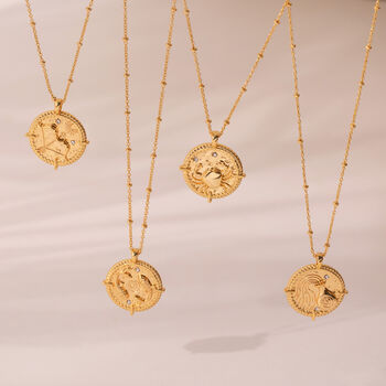 Pisces Zodiac Necklace 18k Gold Plated Gift, 8 of 8