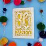 Personalised 30th Birthday Card Papercut Woodland Design, thumbnail 7 of 8