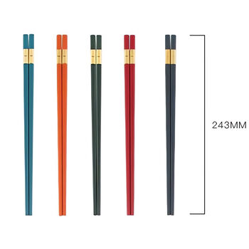 Reusable Five Pairs Fiberglass Alloy Non Slip Chopstick, 5 of 5