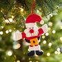 Set Of Three Felt Christmas Tree Decorations, thumbnail 3 of 9