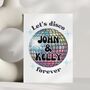 Let's Disco Forever Personalised Couple Card, thumbnail 1 of 3
