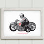 Personalised Birthday Celebration Motorbike Print, thumbnail 2 of 4