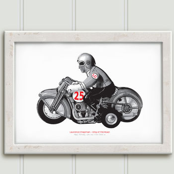 Personalised Birthday Celebration Motorbike Print, 2 of 4
