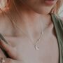 Crescent Moon And Stars Necklace, thumbnail 1 of 4