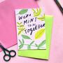 We're Mint To Be Together Valentines Greeting Card, thumbnail 1 of 2