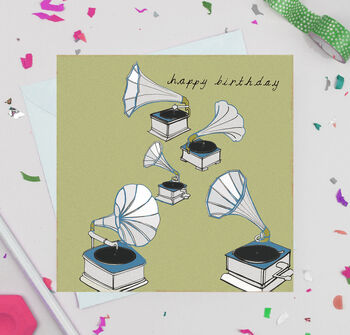 'Gramophone' Birthday Card, 2 of 4