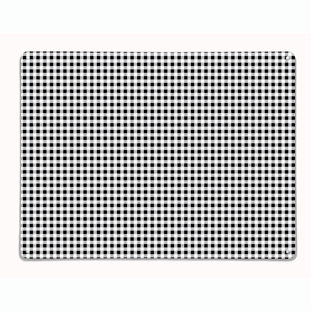 gingham design large kitchen noticeboard by hello pablo