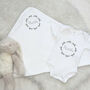 Bunny Personalised Baby Blanket And Babygrow Gift Set, thumbnail 2 of 3