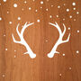Christmas Antler Wall Decal Sticker, thumbnail 6 of 8