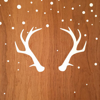 Christmas Antler Wall Decal Sticker, 6 of 8
