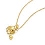 Tiny Crystal Oval Urn Ashes Necklace – 18 K Gold Plated, thumbnail 2 of 6