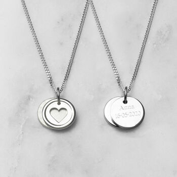 Sterling Silver Personalised Necklace For Luck And Love, 3 of 6
