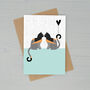 Personalised Cats Heart Balloon Greeting Card, thumbnail 4 of 4