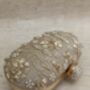 Gold Raw Silk Oval Clutch Bag, thumbnail 2 of 7