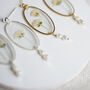 Baby Breath Dangle Stud Earrings With Freshwater Pearls, thumbnail 2 of 6
