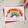 Personalised Rainbow Stay Safe Card, thumbnail 1 of 3
