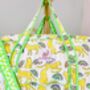 Handmade Neon Rainbow Leopard Quilted Weekend Bag, thumbnail 7 of 8