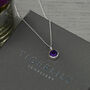 Silver And Amethyst Pendant Necklace, thumbnail 2 of 3