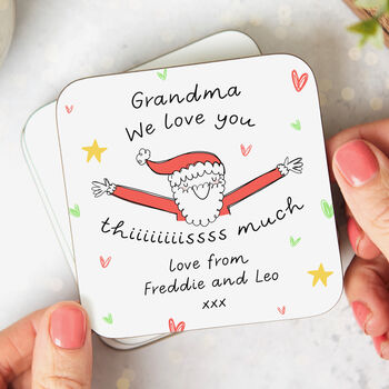 Personalised Christmas Mug 'Grandma Love You This Much', 5 of 5