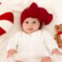 My First Christmas Embroidered Personalised New Baby Knitted Cardigan, thumbnail 2 of 11