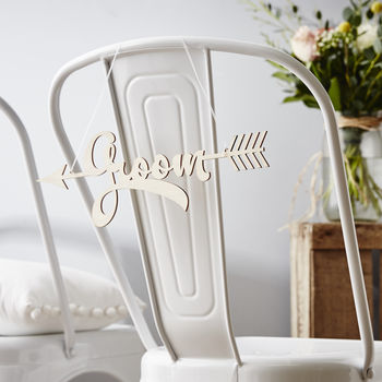Personalised Wooden Arrow Chair Sign, 3 of 6