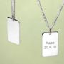 Sterling Silver Dog Tag Pendant, thumbnail 5 of 6