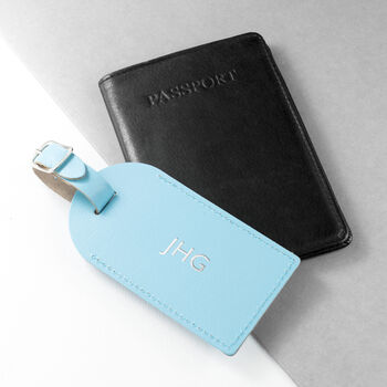 Personalised Foiled Leather Luggage Tag, 9 of 12