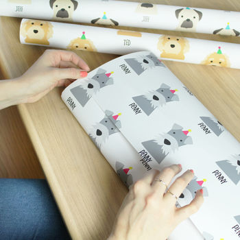 Personalised Dog, Birthday Wrapping Paper, 11 of 12