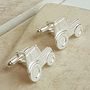 Silver Tractor Cufflinks, thumbnail 3 of 6