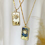 Pearl Or Lapis Sun Pendant On Gold Vermeil Plated Chain, thumbnail 1 of 10