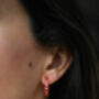 Ortigia Fuchsia Chalcedony Hoop Earrings, thumbnail 2 of 4