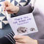 'Thank You For Being My Teacher' Hedgehog Card, thumbnail 1 of 4