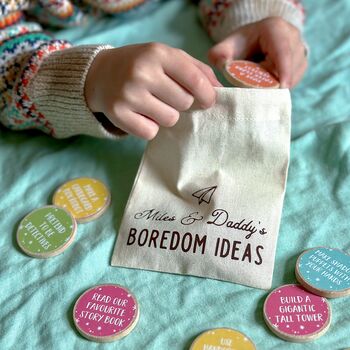 Personalised Daddy And Me Boredom Ideas Bag, 2 of 12