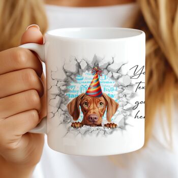 Personalised Vizsla Birthday Break Through, 7 of 8