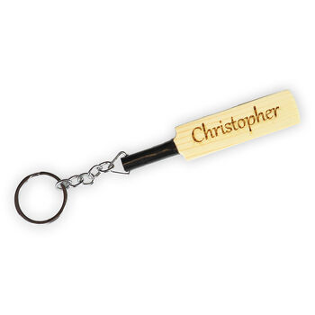 Personalised Mini Cricket Bat Keyring, 4 of 7
