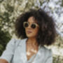 Cream Gold Rim Cat Eye Sunglasses, thumbnail 3 of 3