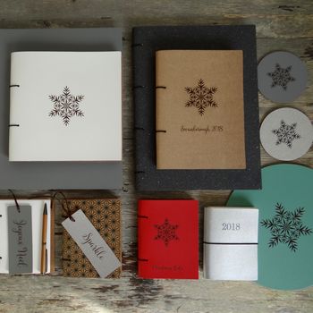 Personalised Leather Christmas Planner Notebook Journal, 5 of 5