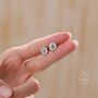 Sterling Silver Daisy Flower Stud Earrings, thumbnail 7 of 12