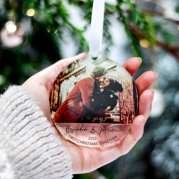First Christmas Together Couples Tree Decoration, 10 of 10