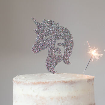 Personalised Age Unicorn Cake Topper, 4 of 5