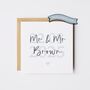 Personalised Wedding Card / Couple To Be Pigeon Grey Card *Colour Options, thumbnail 1 of 6