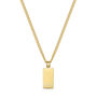 Small Ingot Men's Necklace 18 K Gold Plated Steel, thumbnail 5 of 6