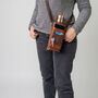 Handmade Genuine Leather Food Carrying Bag, thumbnail 3 of 4