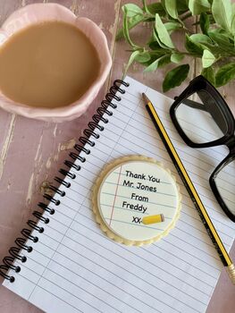 Personalised Thank You Teacher Biscuit And A Cup Of Tea, 4 of 7