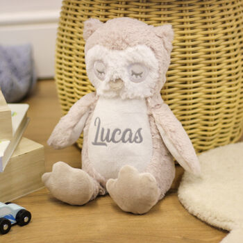 Personalised Owl Teddy Bear Toy Gift For Baby, 5 of 8