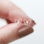 Sterling Silver Sparkle Cut Butterfly Stud Earrings, thumbnail 1 of 3