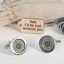 Silver Cufflinks I'd Be Lost Without You, thumbnail 3 of 5
