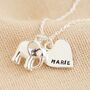 Personalised Silver Plated Elephant Pendant Necklace, thumbnail 2 of 5
